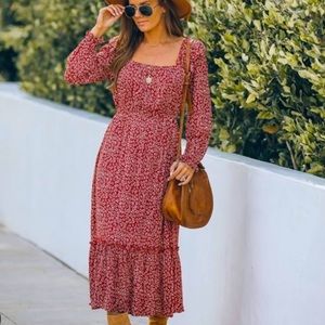 VICI floral squat neck dress